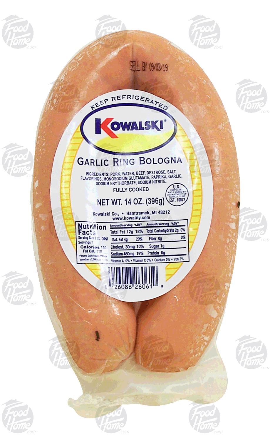 Kowalski  garlic ring bologna, fully cooked Full-Size Picture